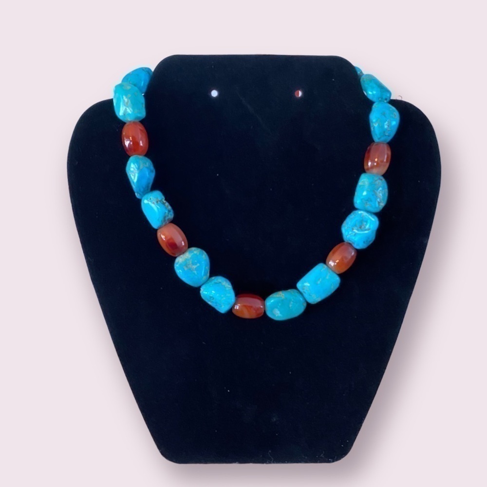 Beautiful 925 Sterling Silver Turquoise Necklace